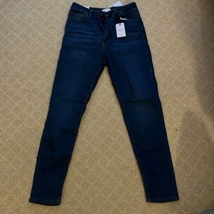 Blue skinny jeans- on the darker side